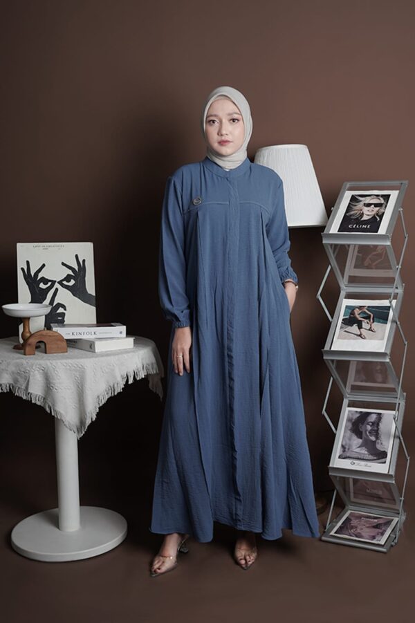 Gamis Muslimah Crinkle Aira - Gambar 4
