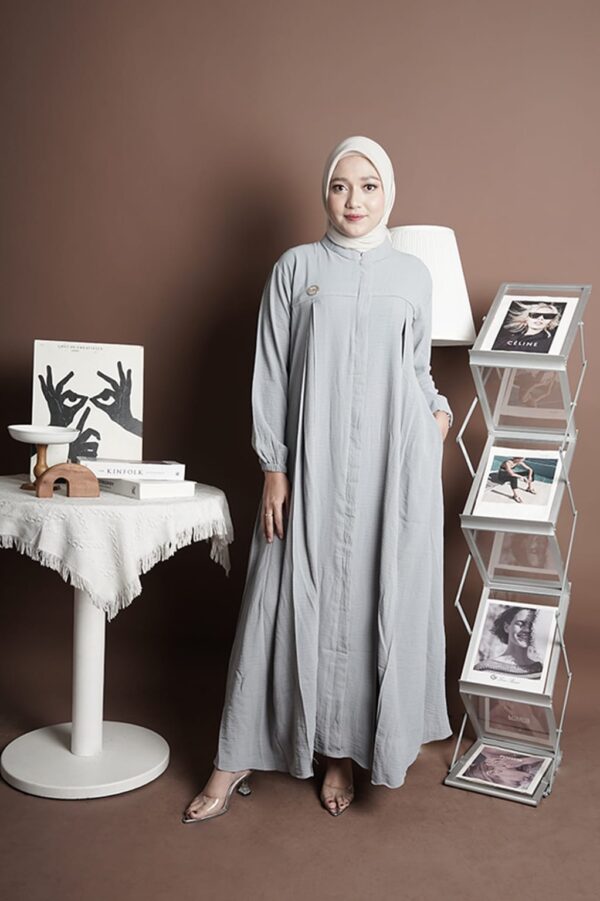 Gamis Muslimah Crinkle Aira - Gambar 11
