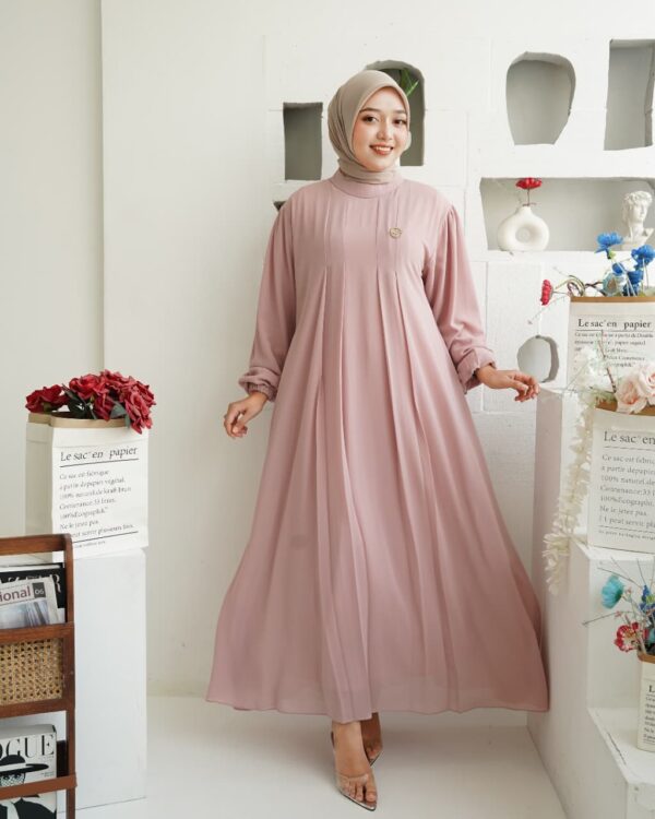 Gamis Muslimah Ceruty Zahrae - Gambar 5