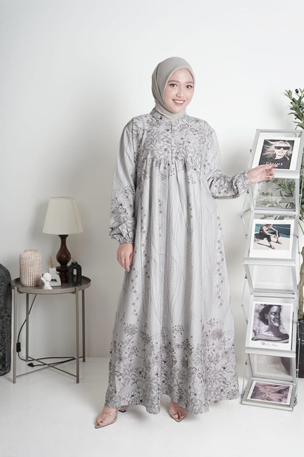Gamis Muslimah Motif Bunga - Gambar 6