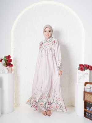 Gamis Muslimah Motif Bunga