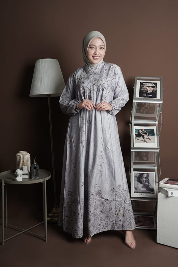 Gamis Muslimah Motif Bunga - Gambar 5