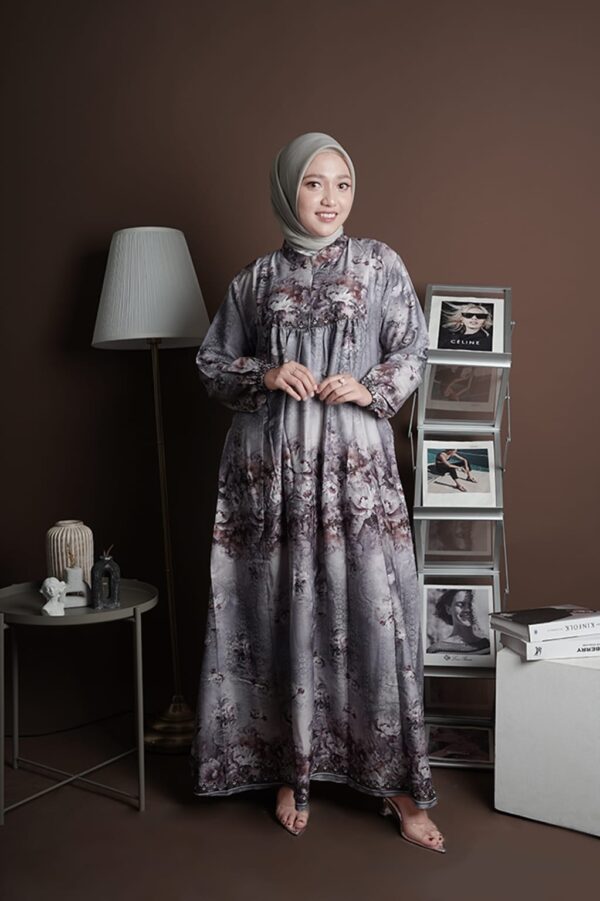 Gamis Muslimah Motif Bunga - Gambar 10