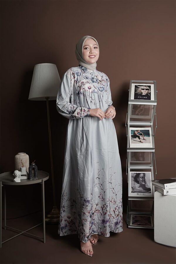 Gamis Muslimah Motif Bunga - Gambar 8