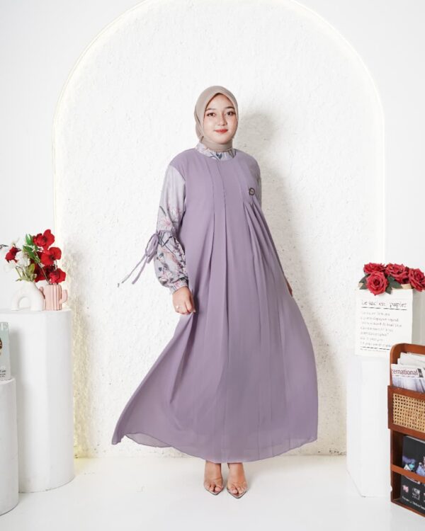 Gamis Muslimah Ceruty Zahrae Motif