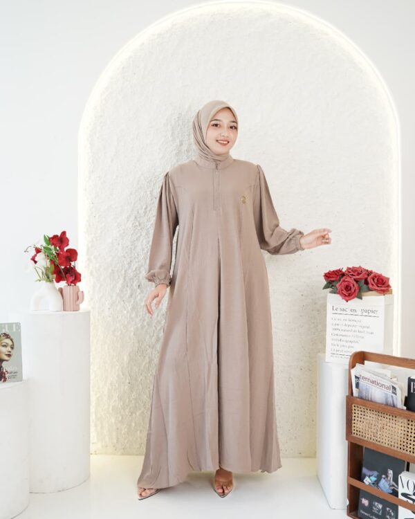 Gamis Muslimah Crynkle Basic - Gambar 4