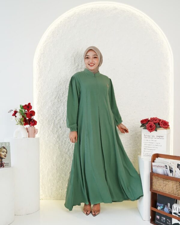 Gamis Muslimah Crynkle Basic - Gambar 6