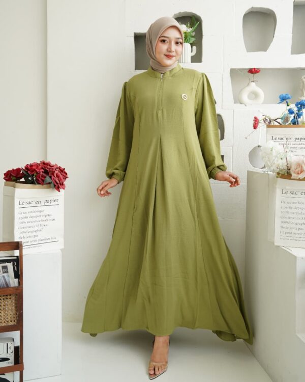 Gamis Muslimah Crynkle Basic - Gambar 8